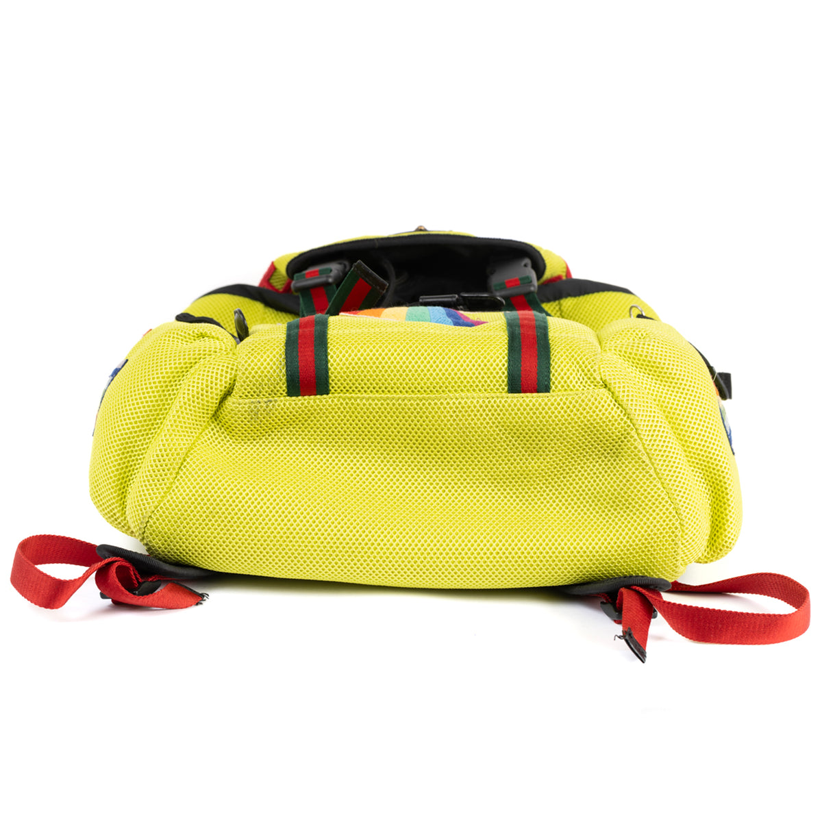 Gucci Applique Hollywood Rucksack Nylon/Mesh Bag - Yellow