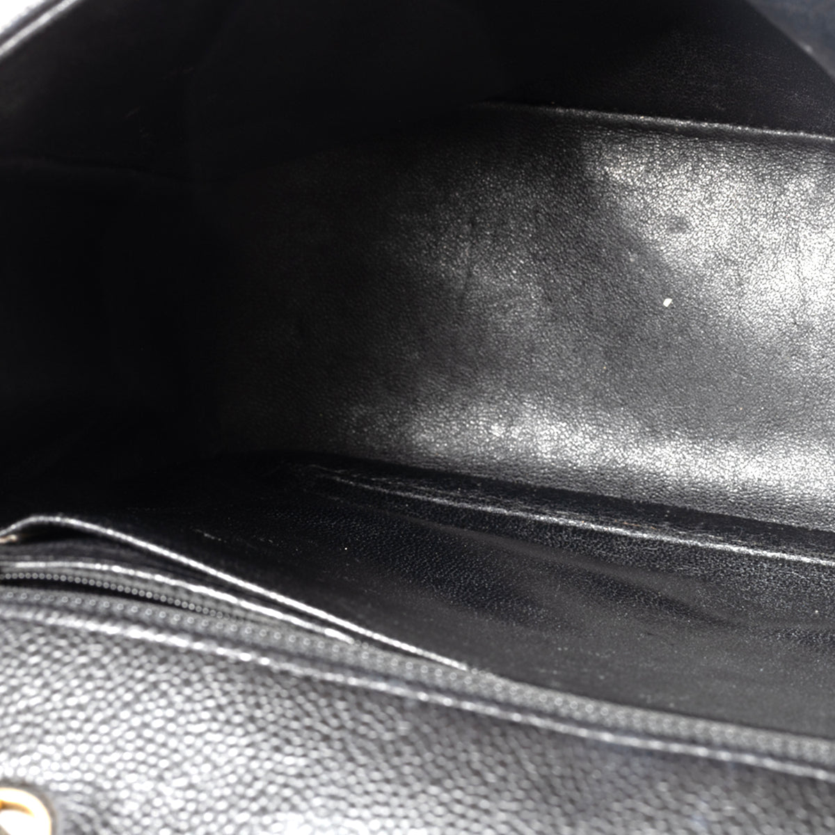 Chanel Classic Single Flap Caviar Leather Bag - Black
