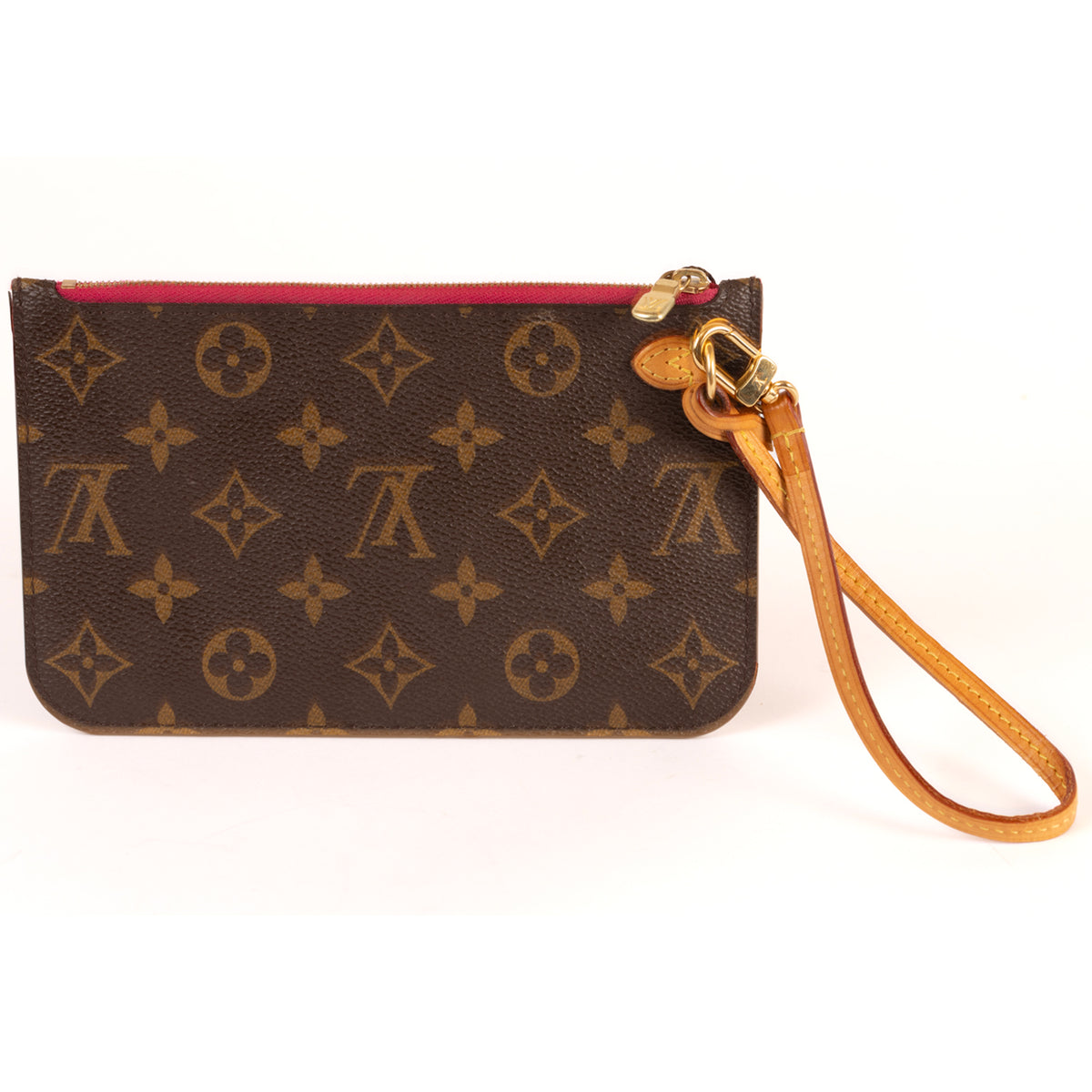 Louis Vuitton Pouchette Monogram Coated Canvas Clutch Bag - Brown
