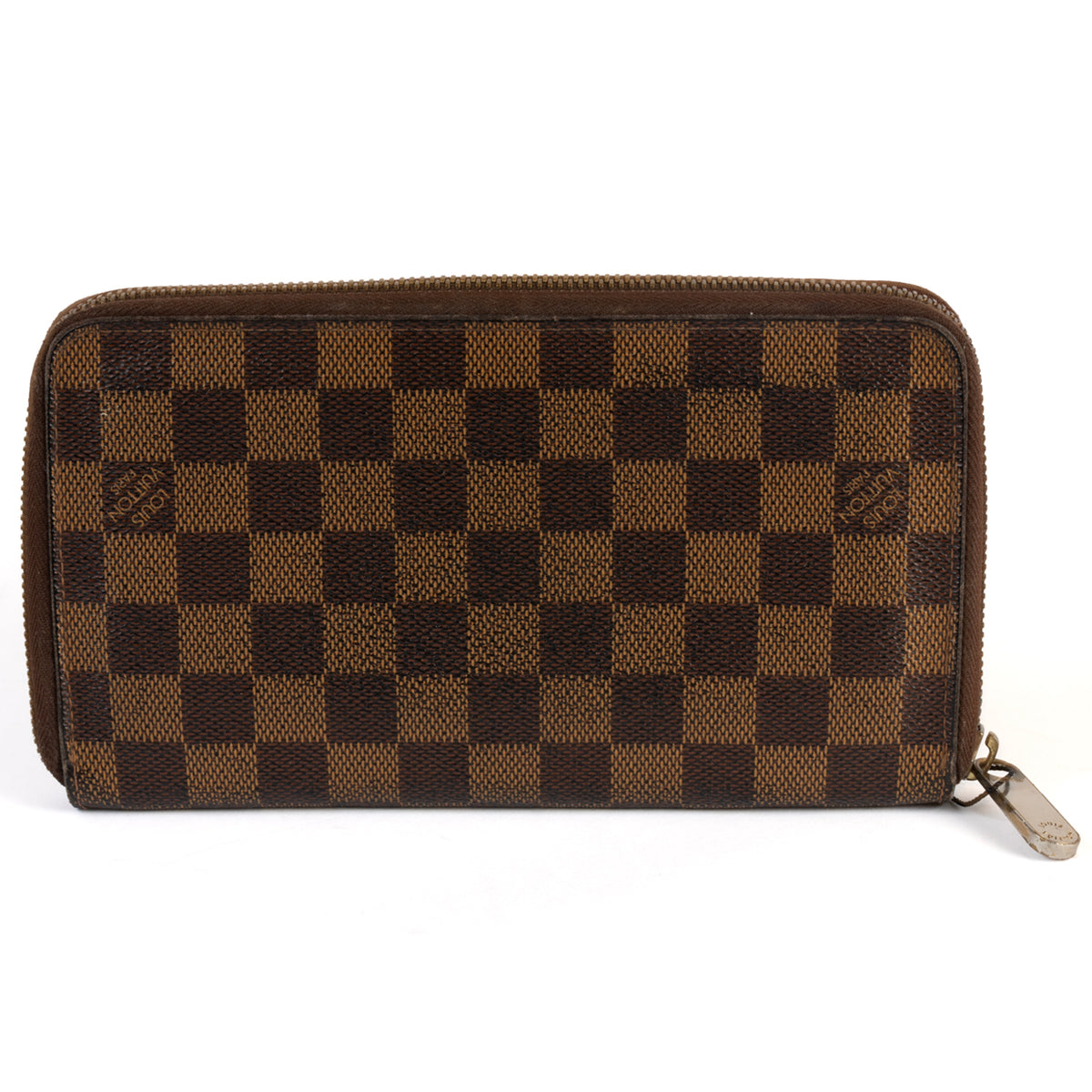 Louis Vuitton Zippy Purse Damier Leather Purse - Brown
