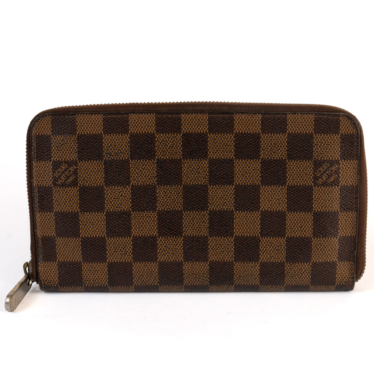 Louis Vuitton Zippy Purse Damier Leather Purse - Brown