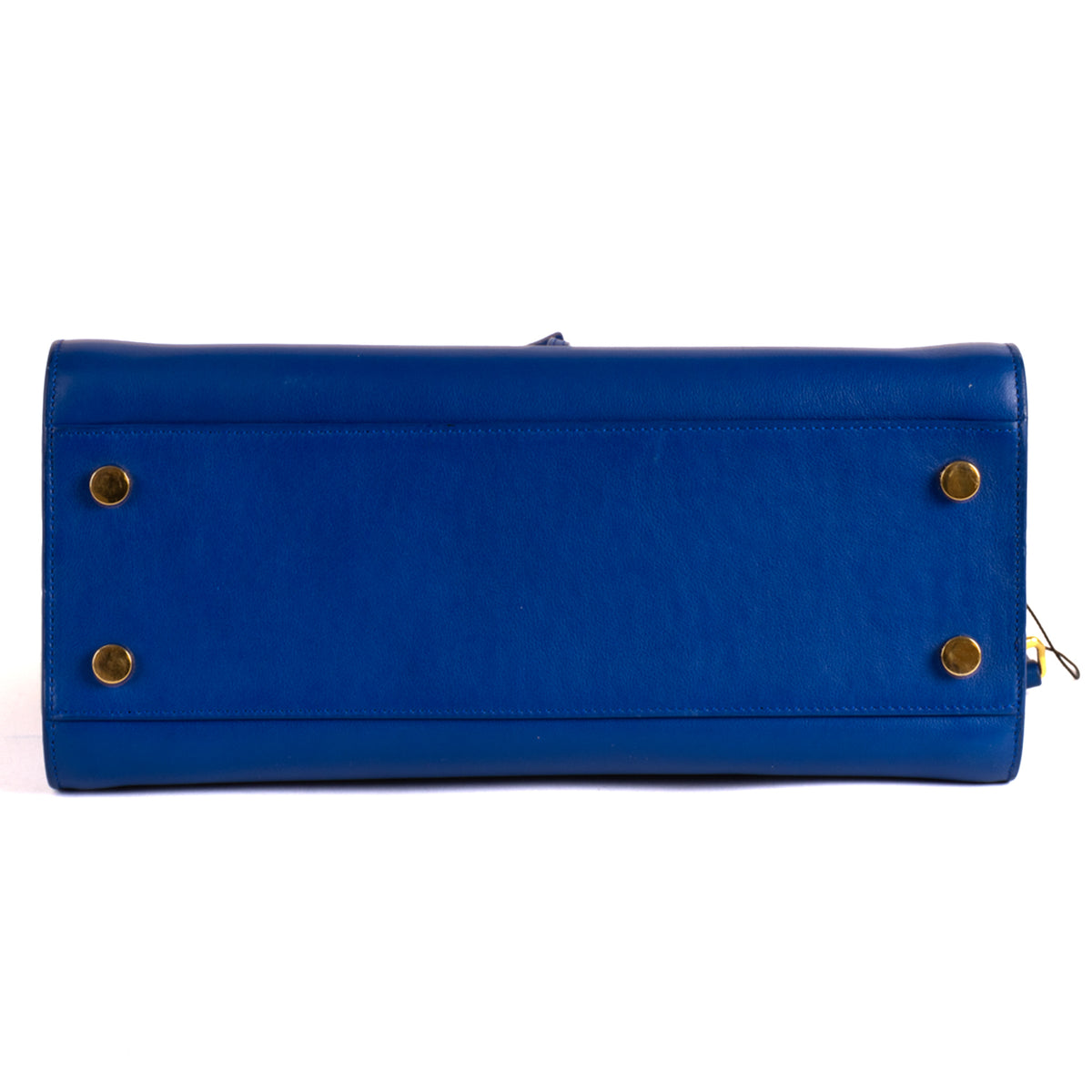 Yves Saint Laurent Small Cabas Plain Leather Tote Bag - Blue