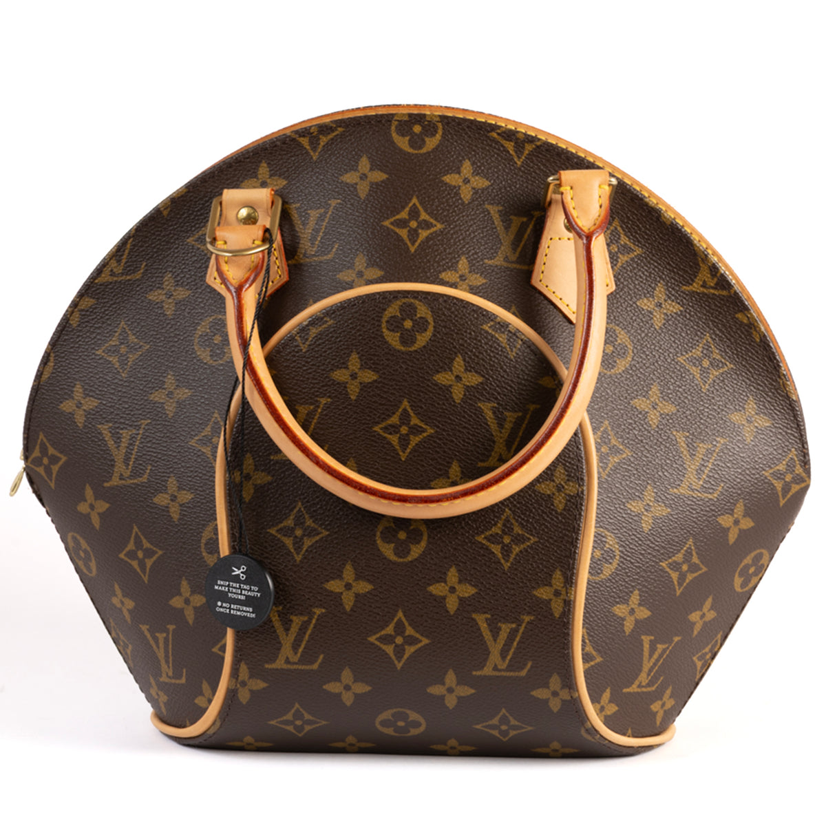 Louis Vuitton Ellipse MM Monogram Leather Dome Satchel Bag - Brown