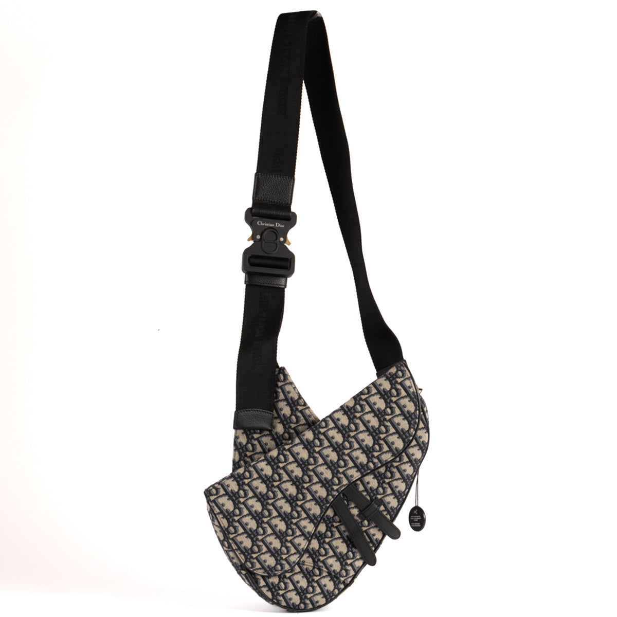Christian Dior Mens Saddle Oblique Monogram Canvas Bag - Blue