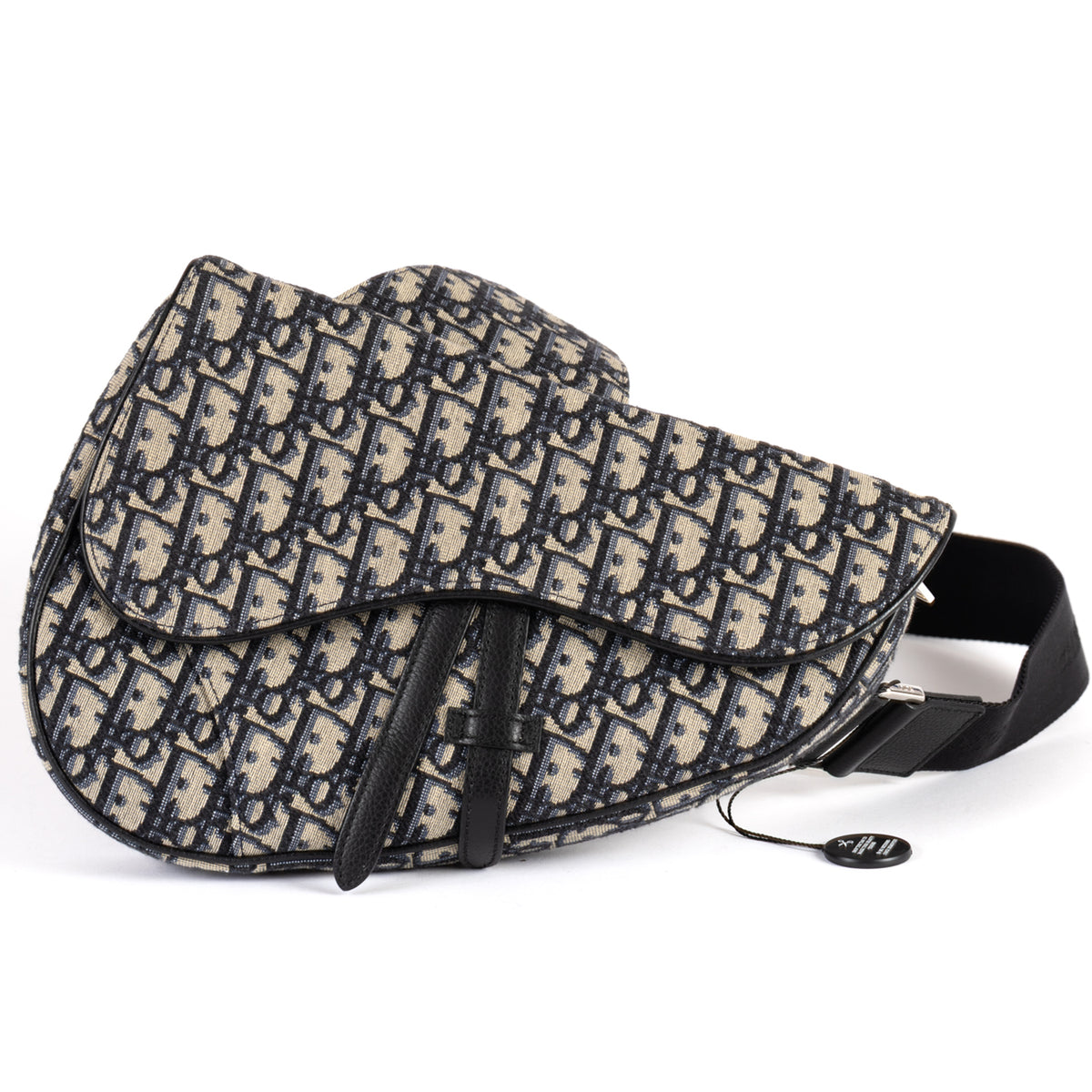 Christian Dior Mens Saddle Oblique Monogram Canvas Bag - Blue