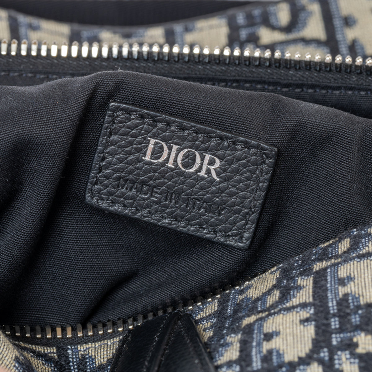 Christian Dior Mens Saddle Oblique Monogram Canvas Bag - Blue