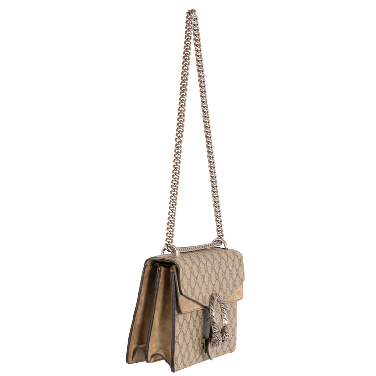 Gucci Dionysus GG Supreme Monogram Coated Canvas Crossbody Bag - Beige