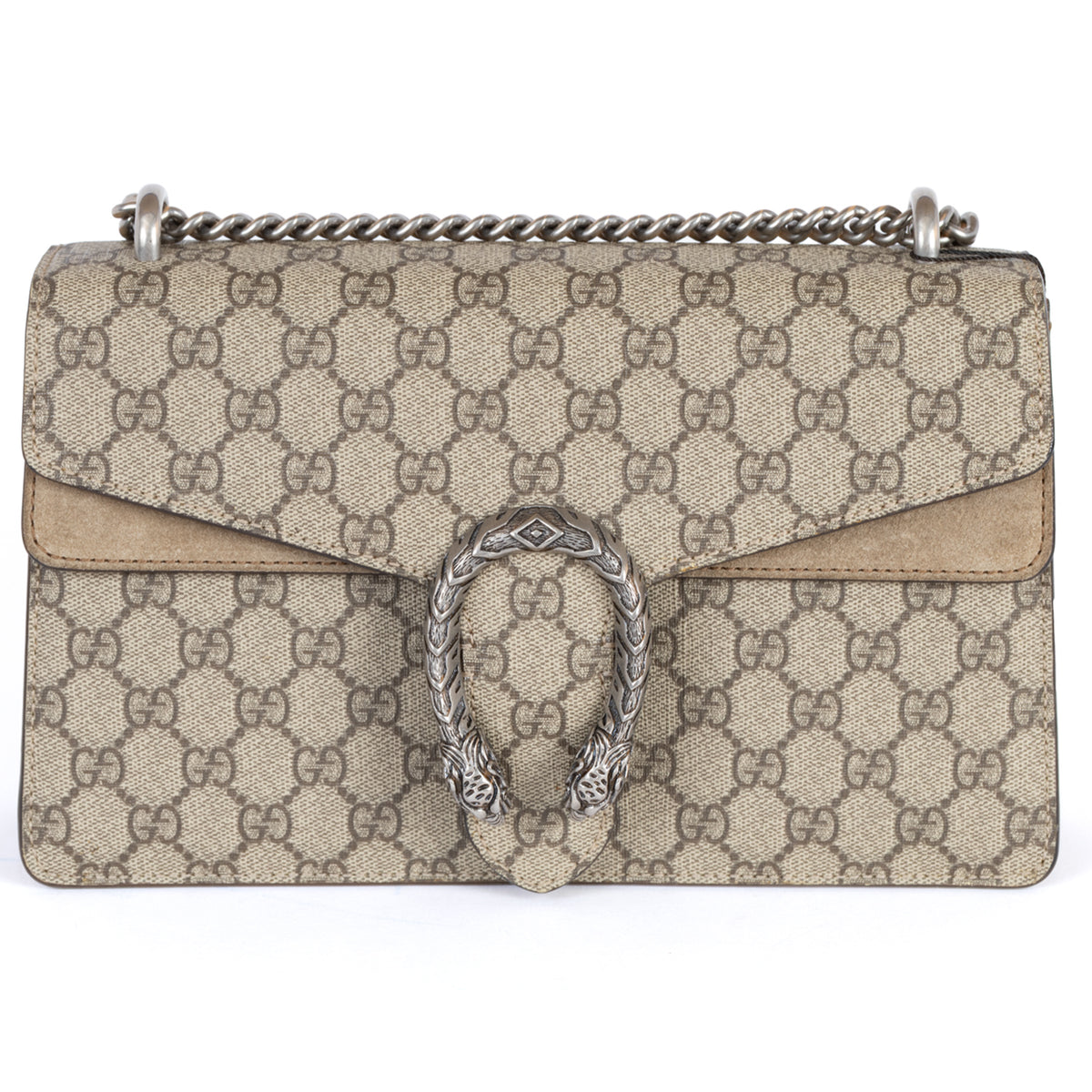 Gucci Dionysus GG Supreme Monogram Coated Canvas Crossbody Bag - Beige