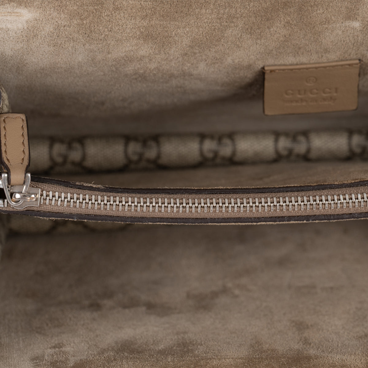 Gucci Dionysus GG Supreme Monogram Coated Canvas Crossbody Bag - Beige