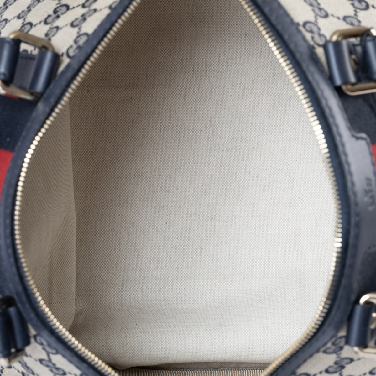 Gucci Boston GG Monogram Leather Travel Bag - Beige & Blue