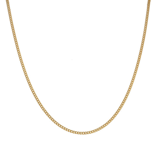 New 22ct Gold 1mm Curb Chain 14"