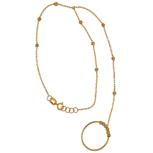New 22ct Yellow Gold Beaded Station Pocha