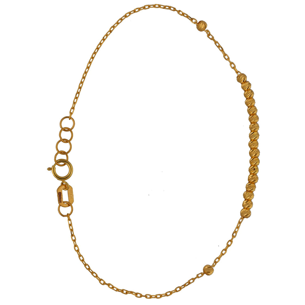New 22ct Yellow Gold Fancy Beaded Bracelet