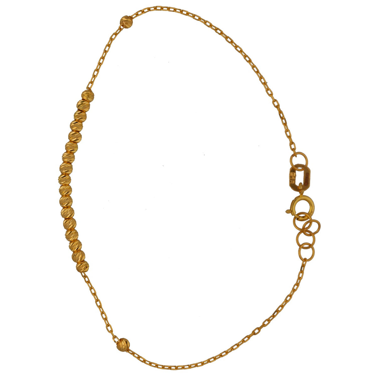 New 22ct Yellow Gold Fancy Beaded Bracelet