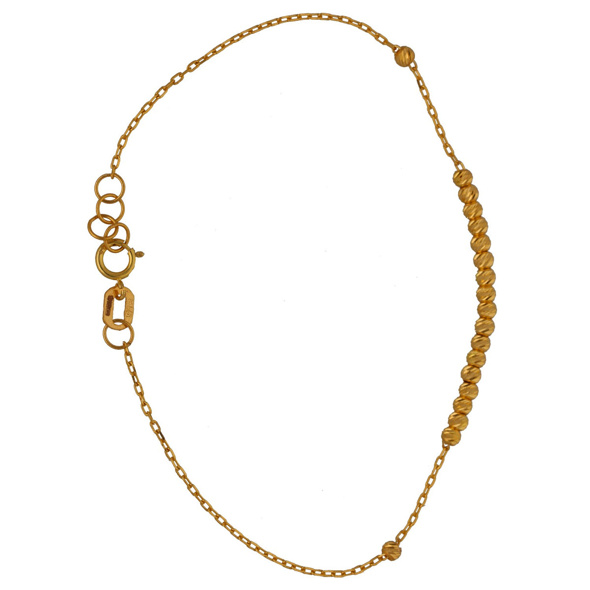 New 22ct Yellow Gold Fancy Beaded Bracelet