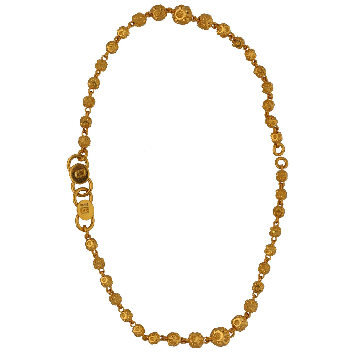 New 22ct Yellow Gold Kid's Plain Bead Bracelet