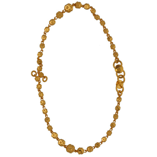 New 22ct Yellow Gold Kid's Plain Bead Bracelet