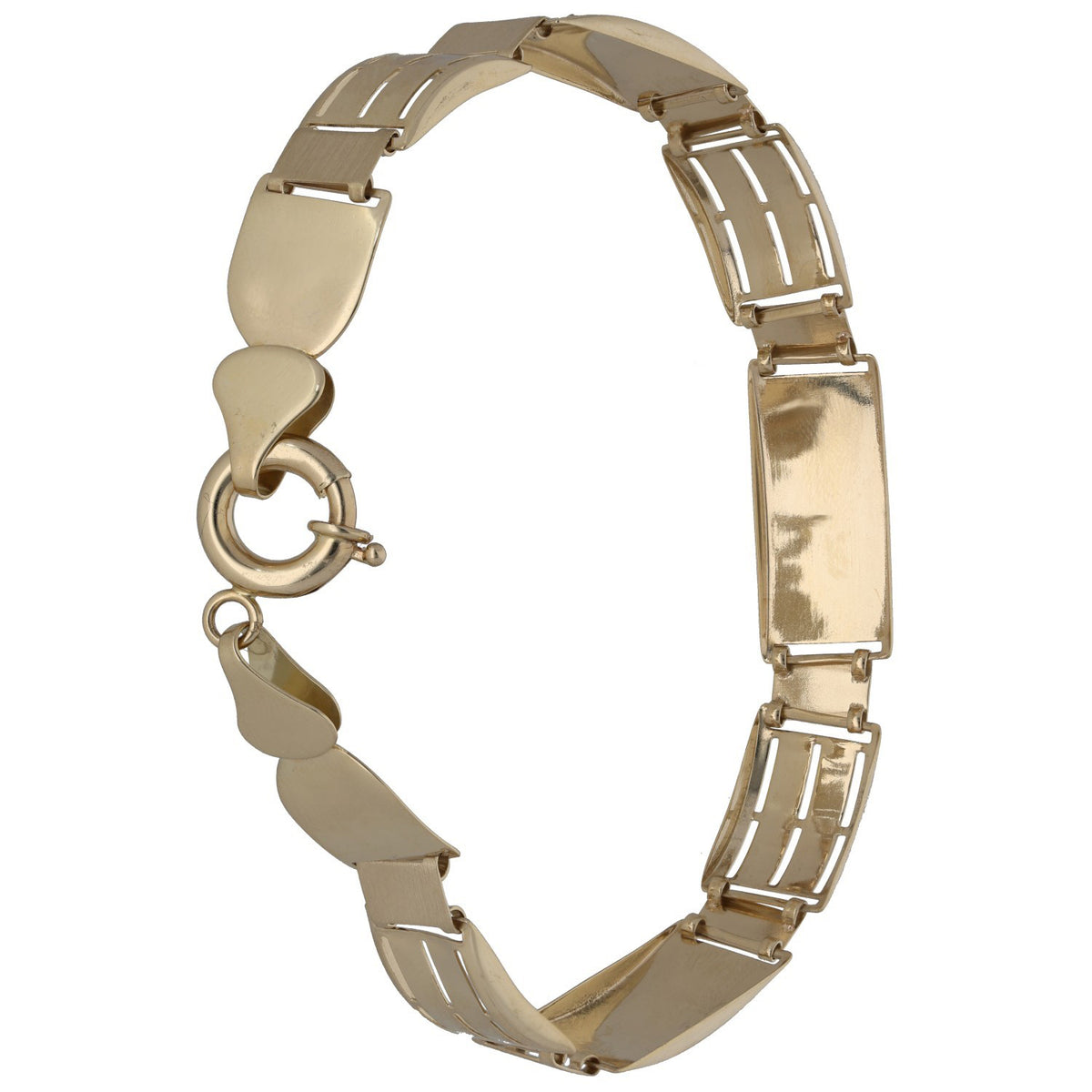 New 14ct Greek Key Flat Plate Bracelet
