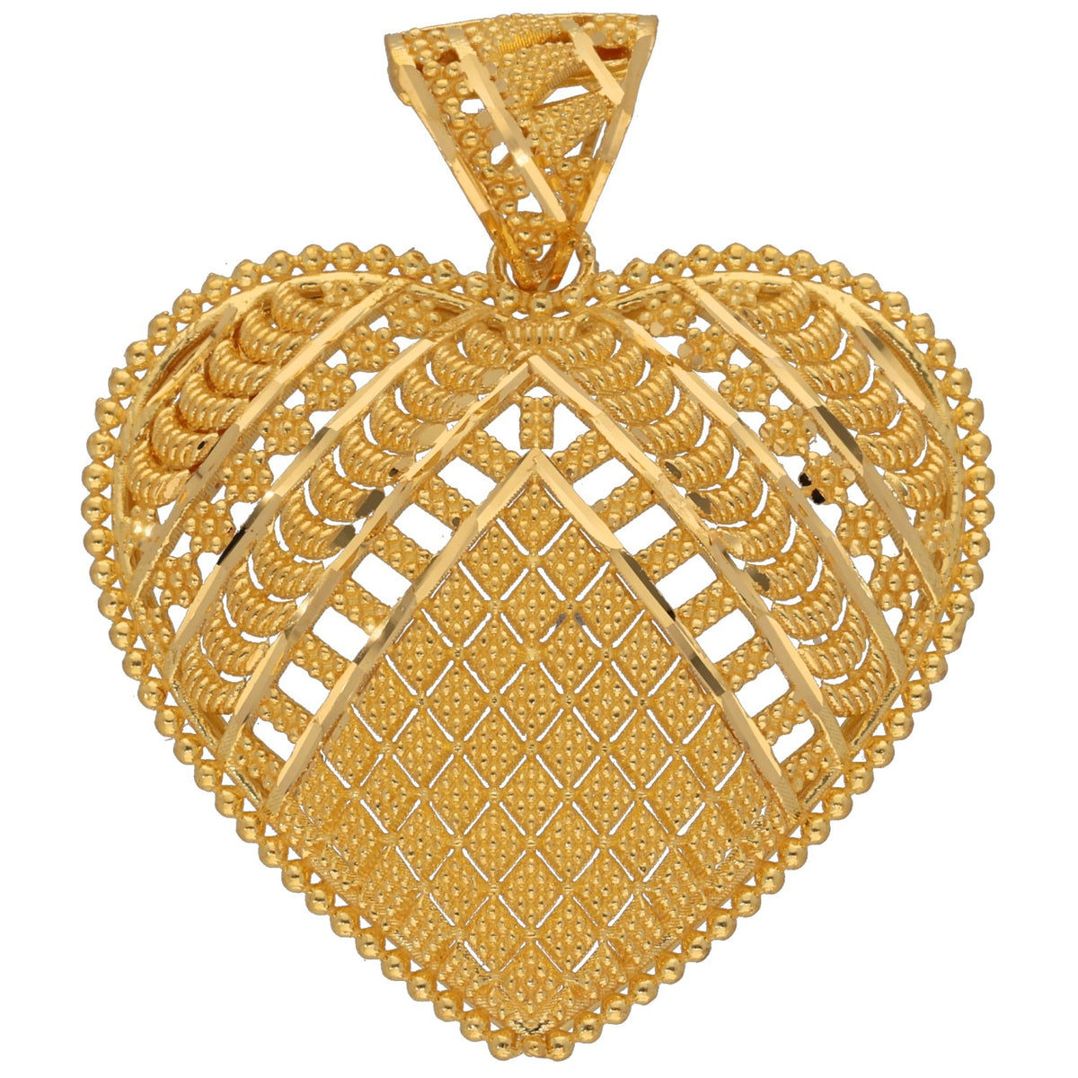 New 22ct Yellow Gold Heart Shape Pendant