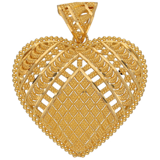 New 22ct Yellow Gold Heart Shape Pendant