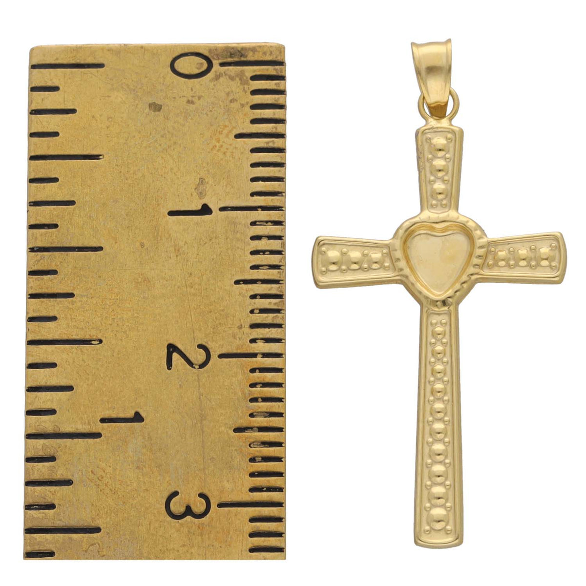 New 9ct Gold Cubic Zirconia Cross Pendant