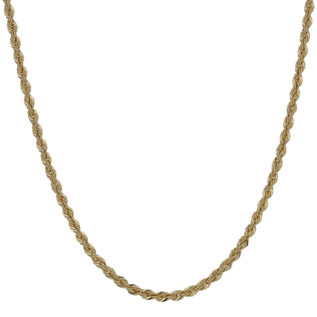 New 14ct Gold 2.7mm Rope Chain 24"