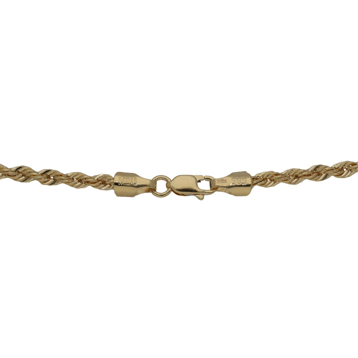 New 14ct Gold 2.7mm Rope Chain 24"
