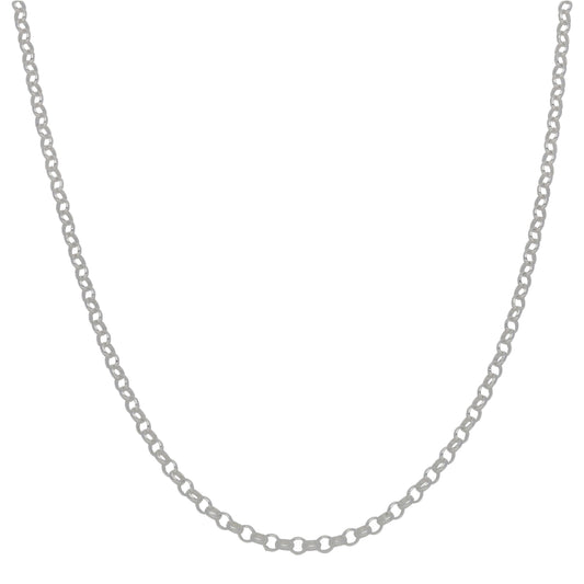 New Sterling Silver 3mm Round Belcher Chain 22"