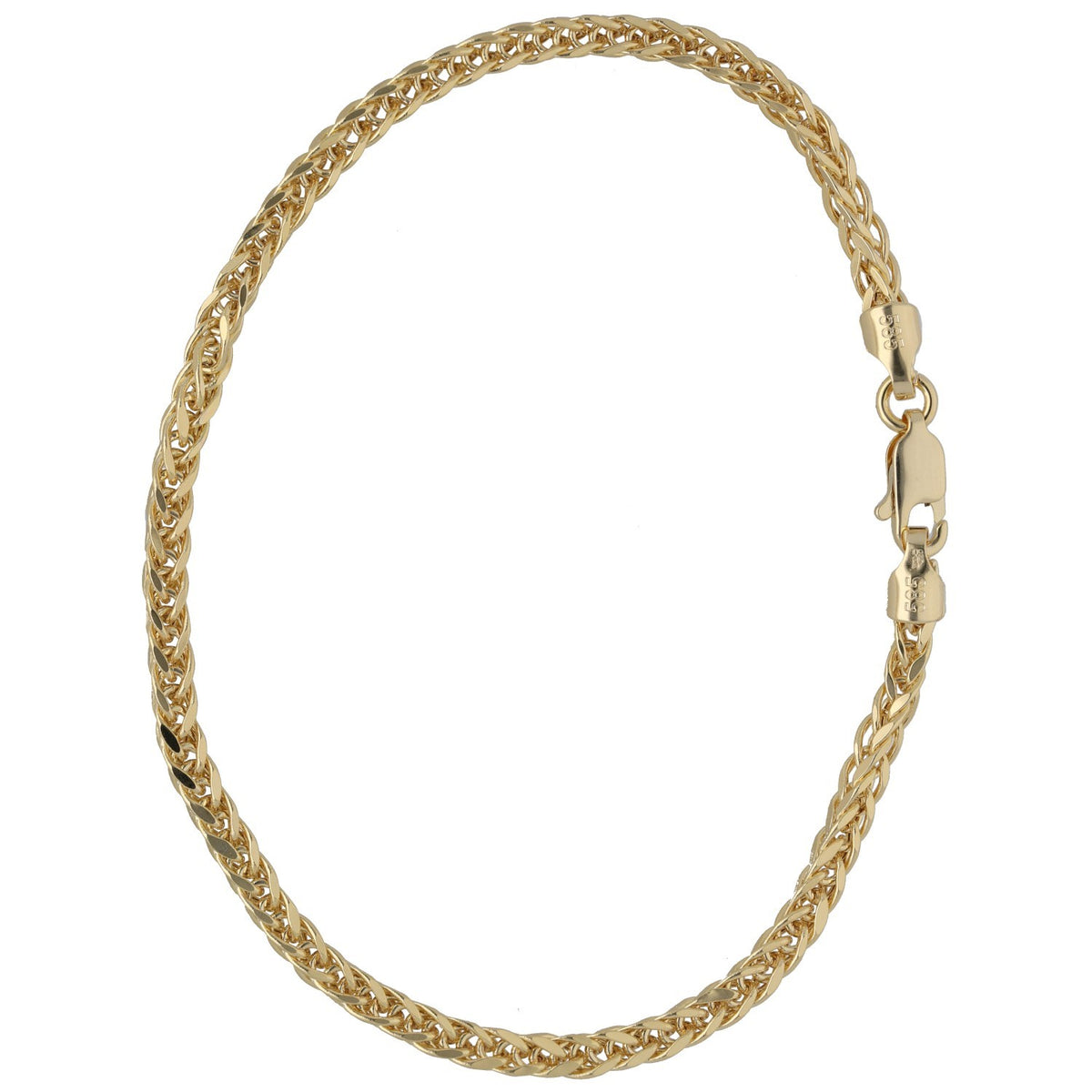 New 14ct Gold 3.2mm Franco Bracelet