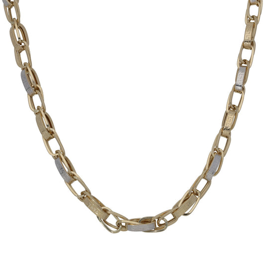 New 14ct Gold Greek Key Fancy Chain 18"