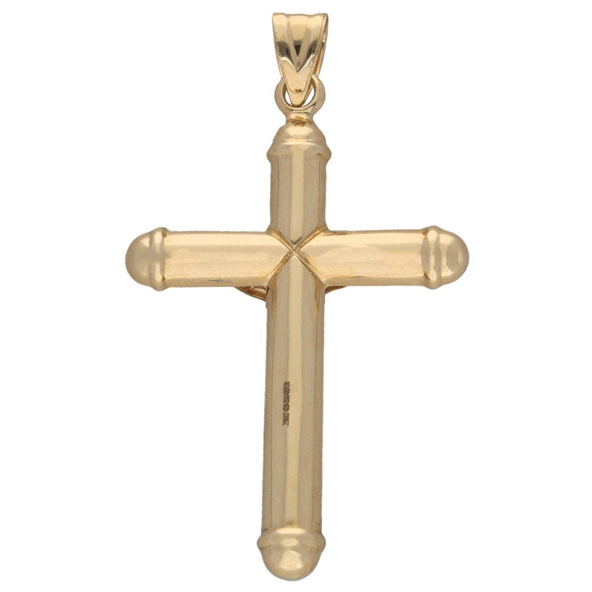 New 14ct Bi-Colour Gold Crucifix Pendant
