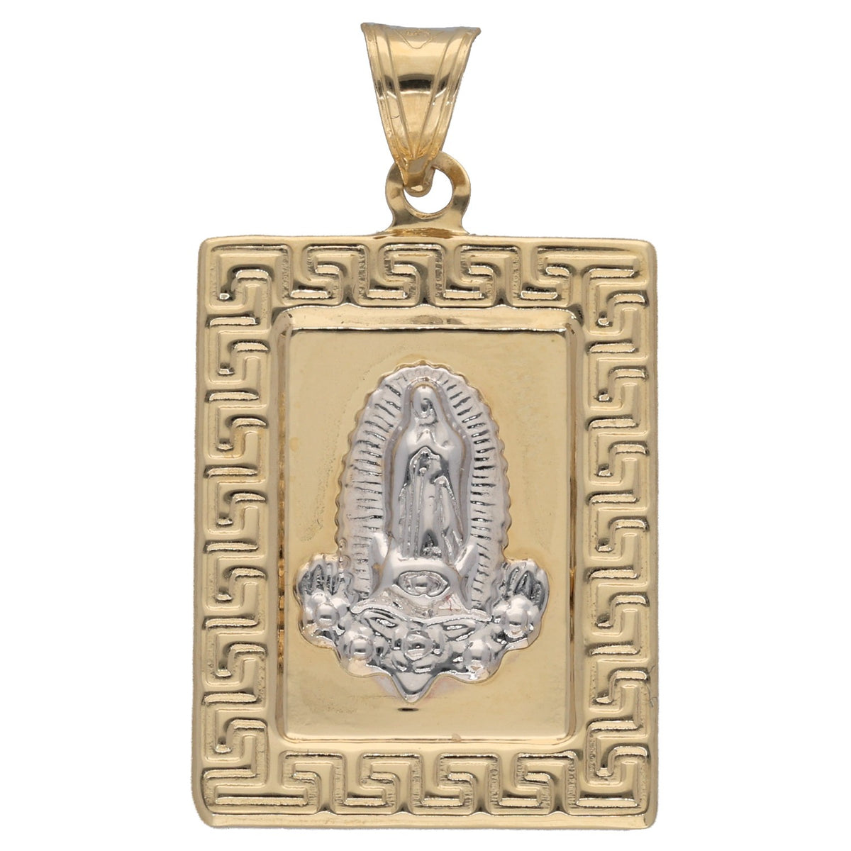 New 14ct Bi-Colour Gold Mary Pendant