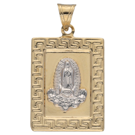 New 14ct Bi-Colour Gold Mary Pendant