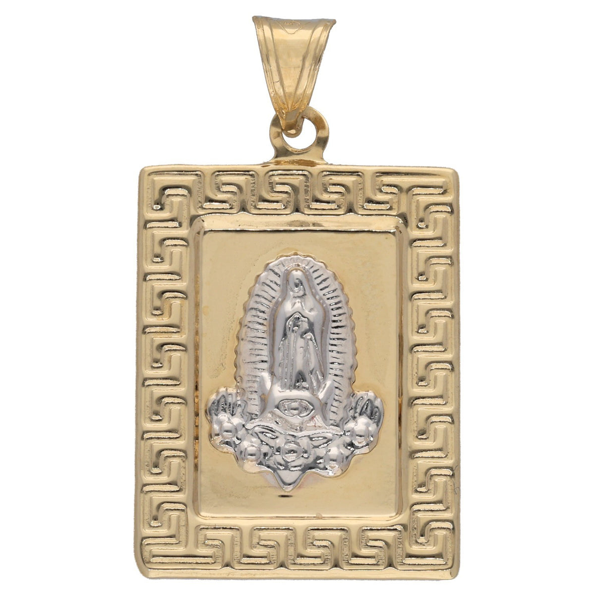 New 14ct Bi-Colour Gold Mary Pendant