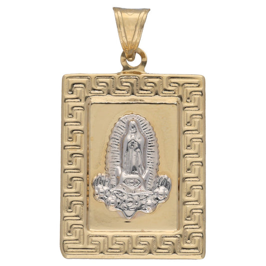 New 14ct Bi-Colour Gold Mary Pendant