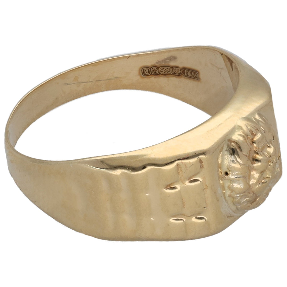 New 14ct Gold Lionhead Ring Size I