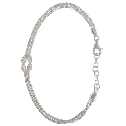 New Sterling Silver Love Knot Bracelet