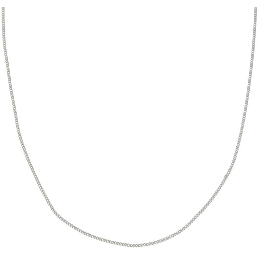 New Sterling Silver Round Curb Chain 18"