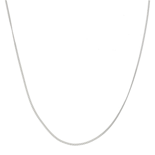 New Sterling Silver Round Curb Chain 18"