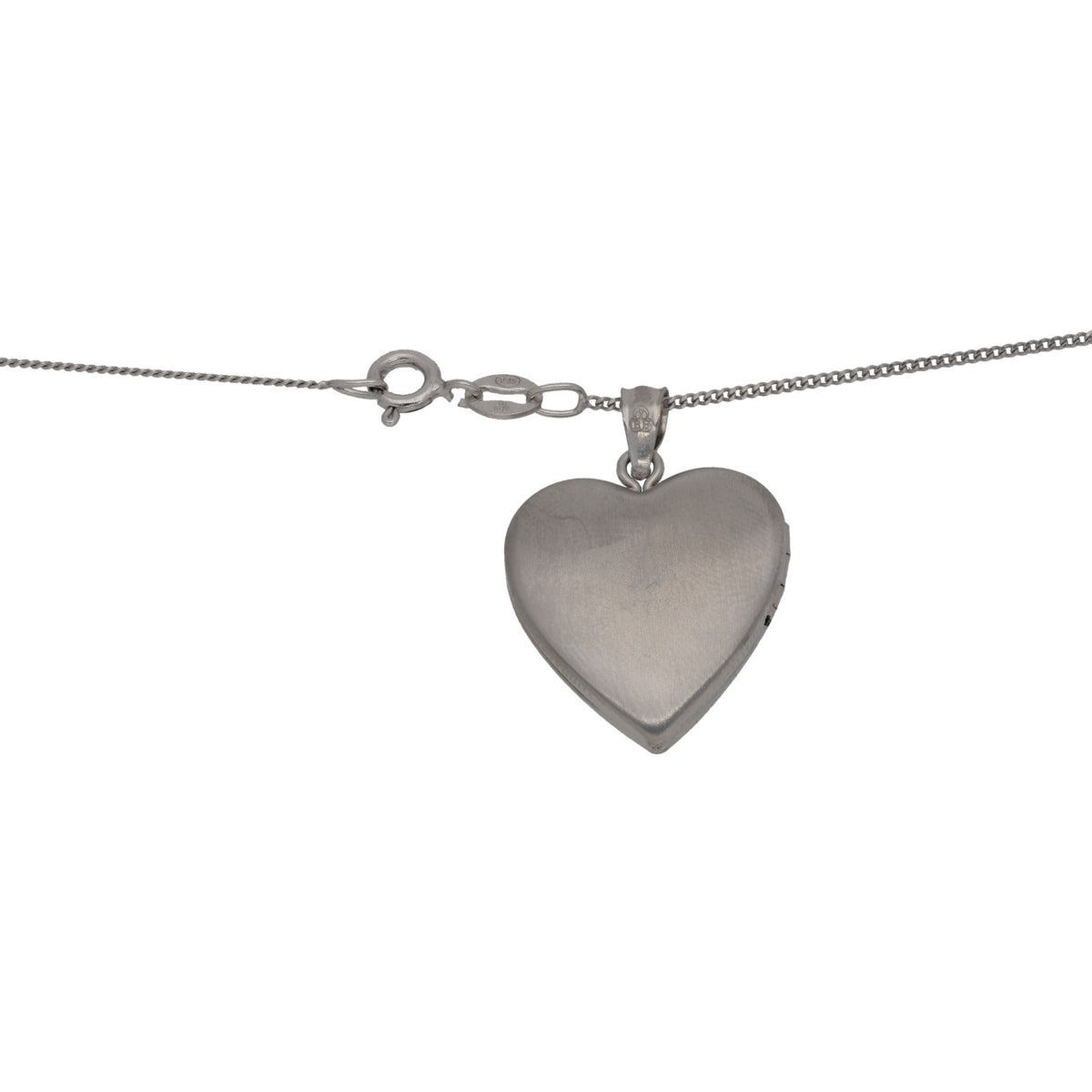 New Sterling Silver Heart Locket With Chain