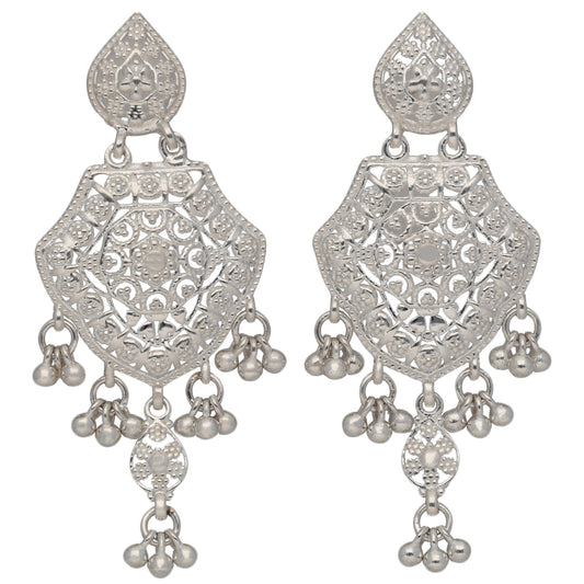 New Sterling Silver 45mm Filigree Drop Earrings