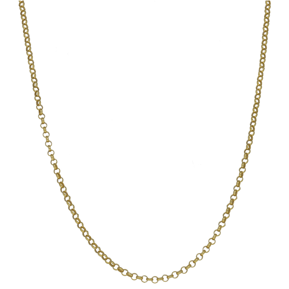New 9ct Gold Round Belcher Chain 18"