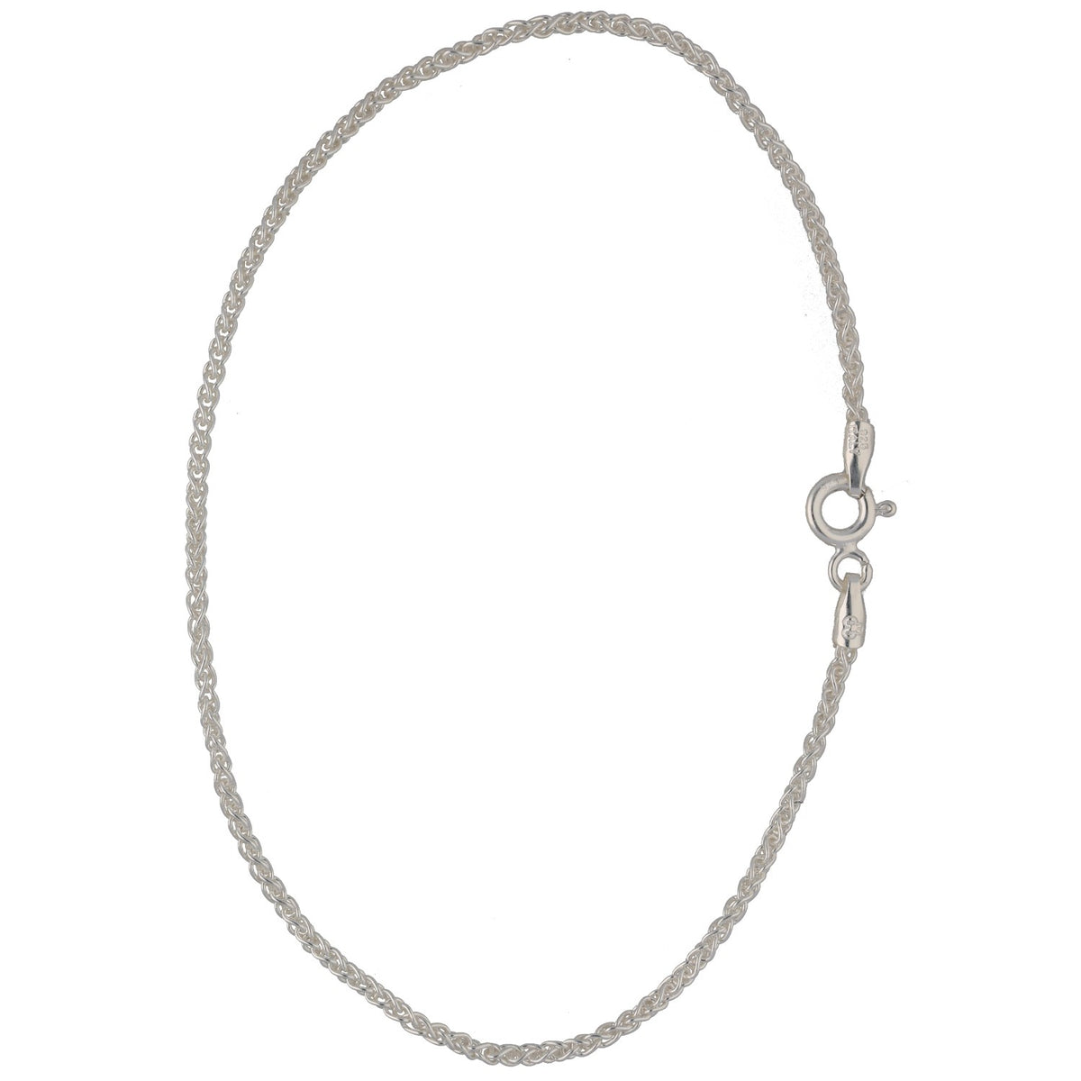 New Sterling Silver 1.5mm Spiga Bracelet
