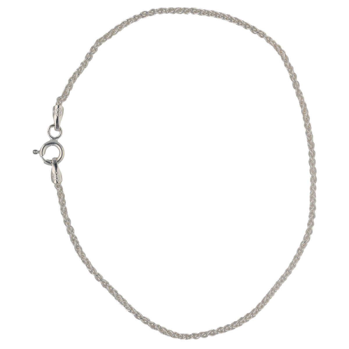 New Sterling Silver 1.5mm Spiga Bracelet
