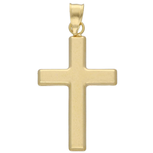 New 9ct Gold Cross Pendant 25mm