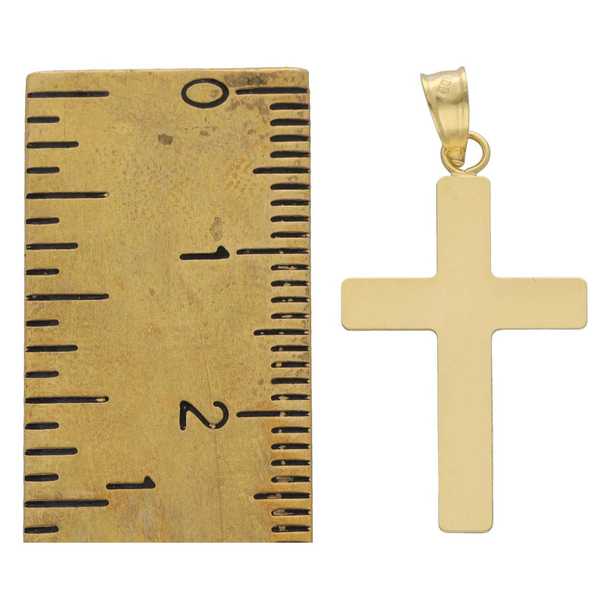 New 9ct Gold Cross Pendant 25mm