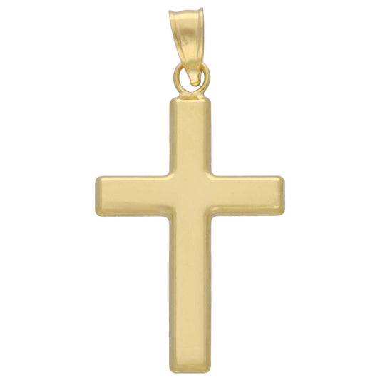 New 9ct Gold Cross Pendant 25mm