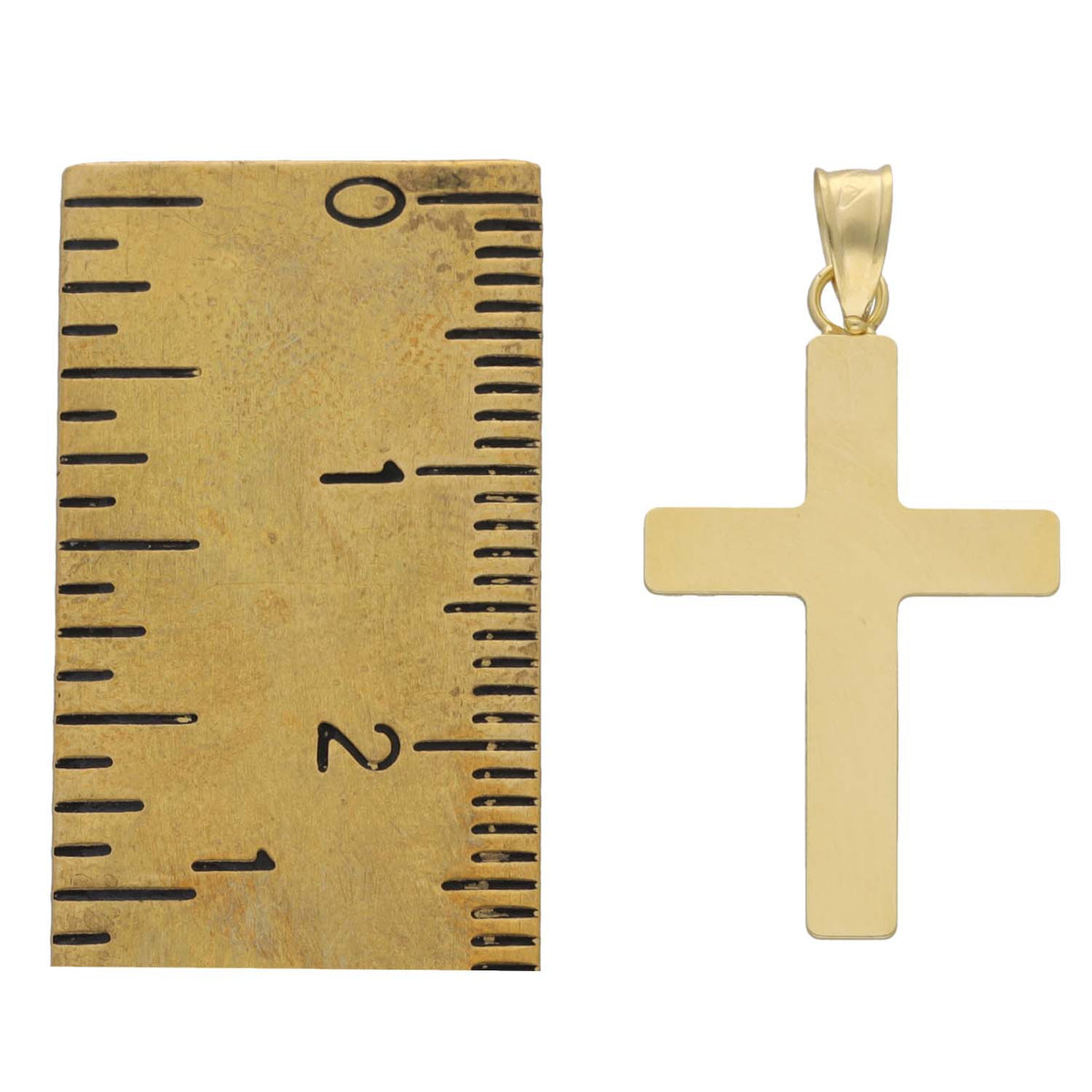 New 9ct Gold Cross Pendant 25mm