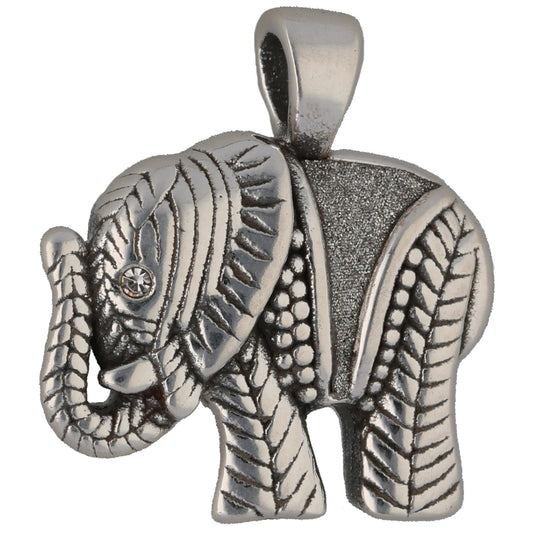 New Sterling Silver 23mm Elephant Pendant