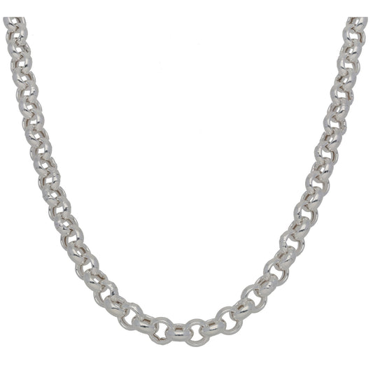 New Sterling Silver 6.4mm Round Belcher Chain 20"